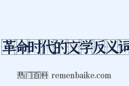 革命时代的文学反义词是什么意思的图片